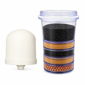 Crystal Clear Desktop Dispenser replacement cartridge set with ceramic and multi-stage filters