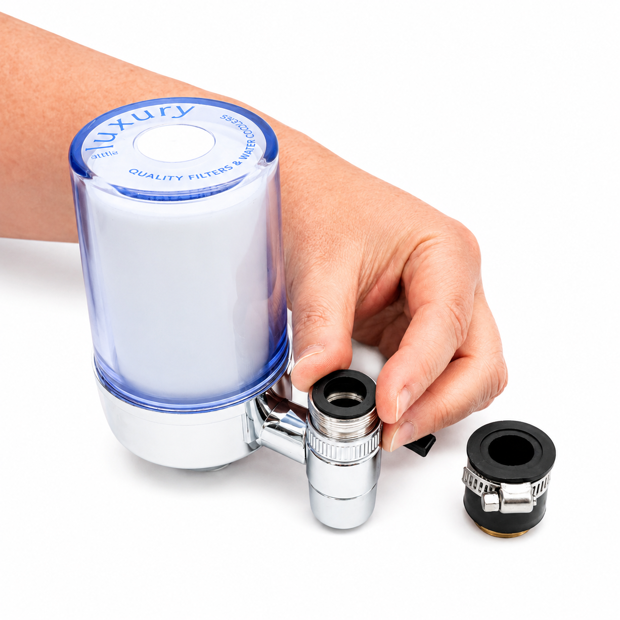 Installing replacement tap adaptor on Little Luxury 3-Stage Tap Water Filter