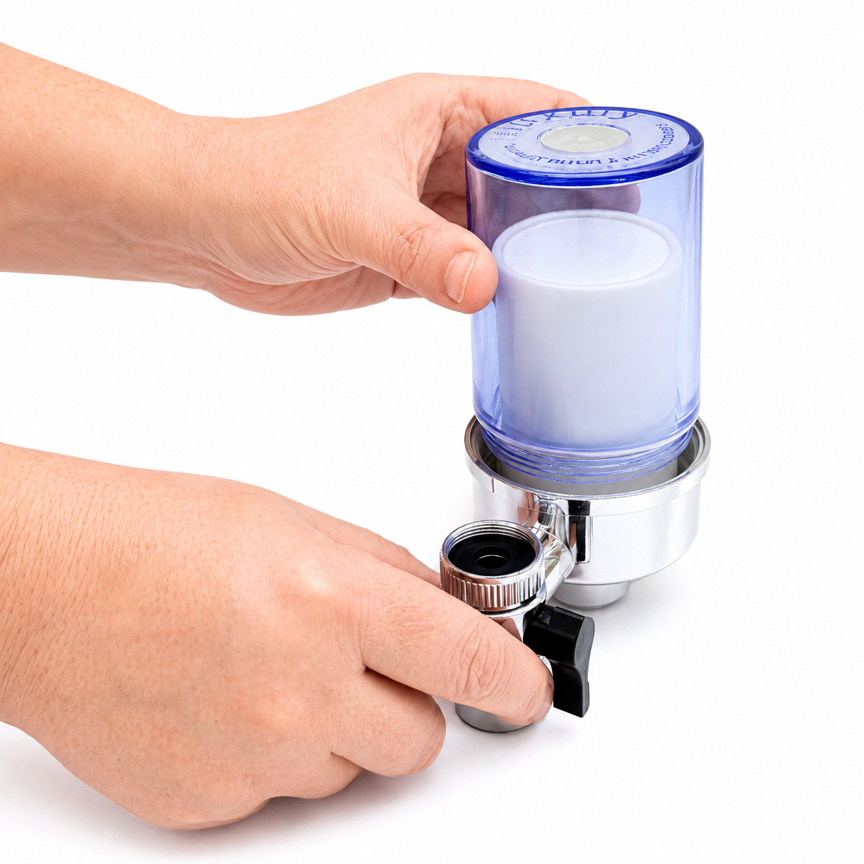 Installing replacement housing on Little Luxury 3-Stage Tap Water Filter