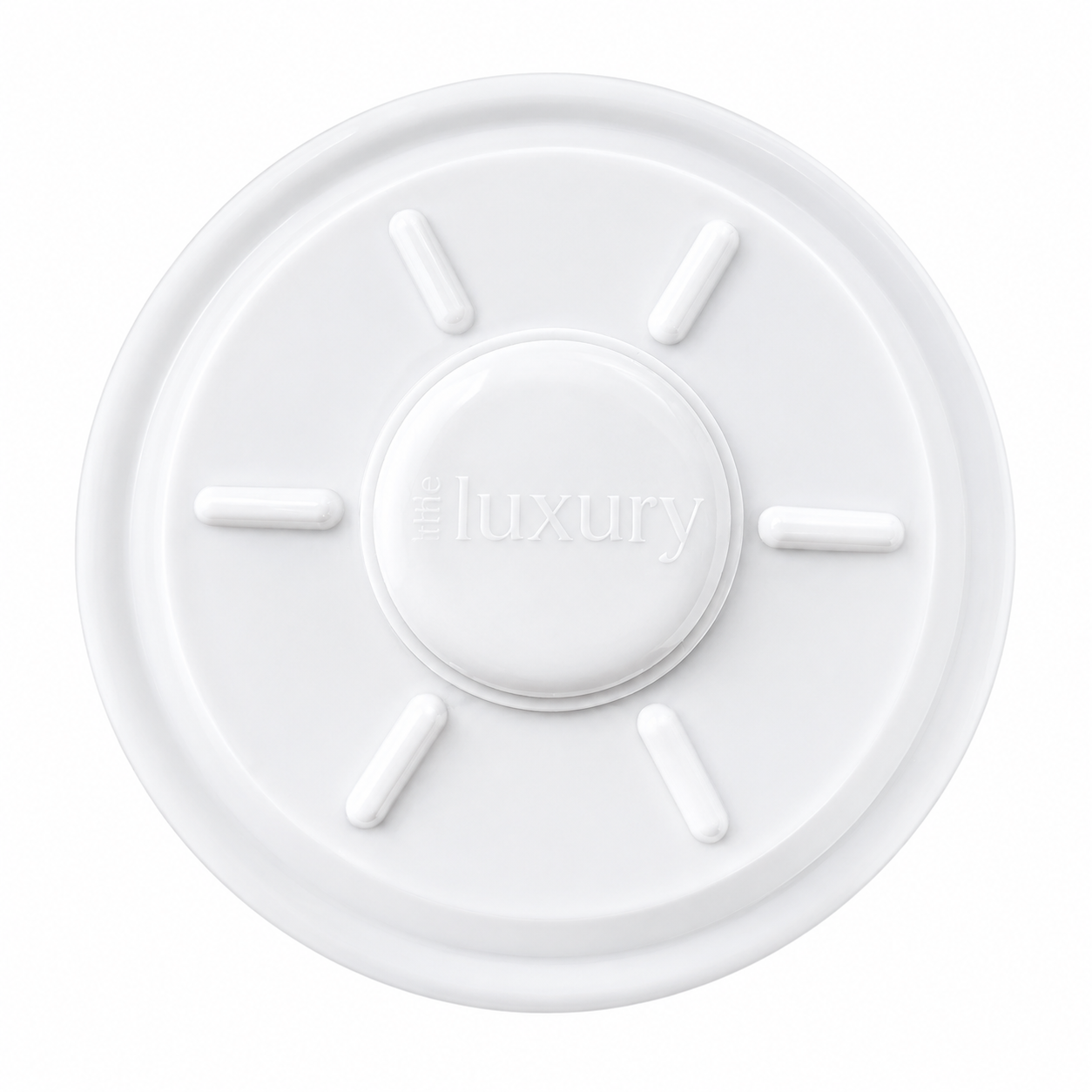 Top view of Little Luxury Vitality replacement water bottle cap