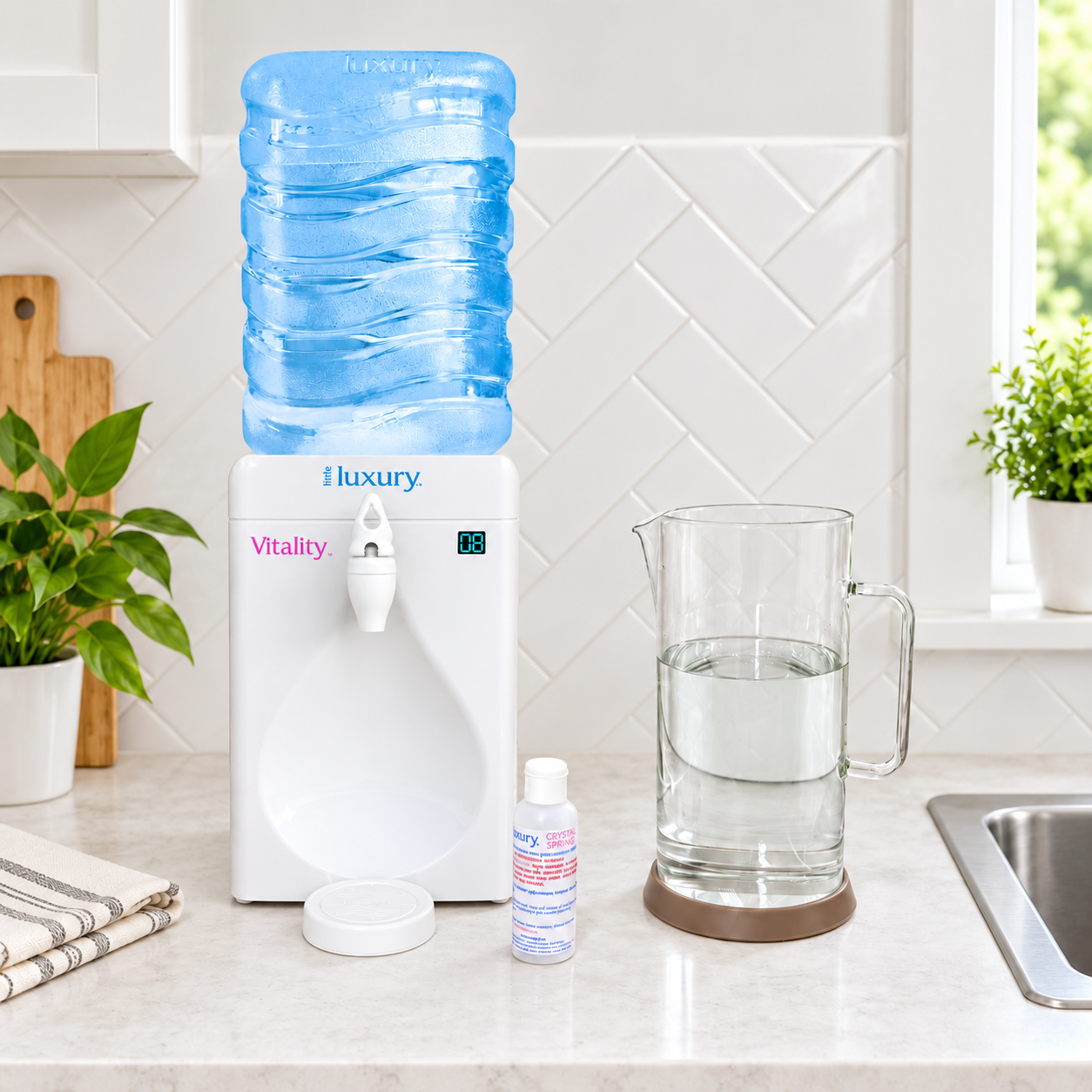 Little Luxury Water Filter Housing Cleanser with Vitality Mini Water Cooler