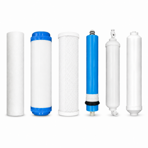 Six replacement filters for Little Luxury Reverse Osmosis Water Filtration System